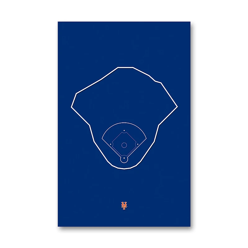 New York Mets Citi Field 11" x 17" Ballpark Outline Art Poster