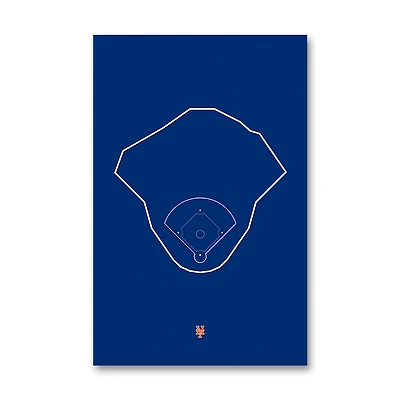 New York Mets Citi Field 11" x 17" Ballpark Outline Art Poster
