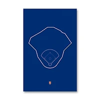 New York Mets Citi Field 11" x 17" Ballpark Outline Art Poster