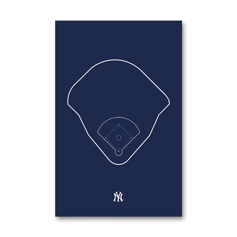 New York Yankees Yankee Stadium 11" x 17" Ballpark Outline Art Poster