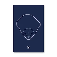 New York Yankees Yankee Stadium 11" x 17" Ballpark Outline Art Poster