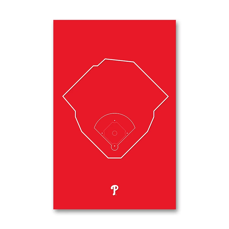 Philadelphia Phillies Citizens Bank Park 11" x 17" Ballpark Outline Art Poster