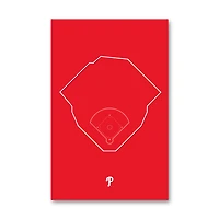 Philadelphia Phillies Citizens Bank Park 11" x 17" Ballpark Outline Art Poster