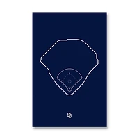 San Diego Padres Petco Park 11" x 17" Ballpark Outline Art Poster