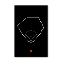 San Francisco Giants AT&T Park 11" x 17" Ballpark Outline Art Poster
