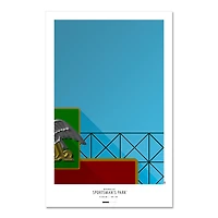 St. Louis Cardinals Sportsman's Park 11" x 17" Minimalist Art Poster