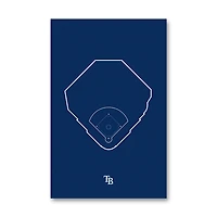 Tampa Bay Rays Tropicana Field 11" x 17" Ballpark Outline Art Poster
