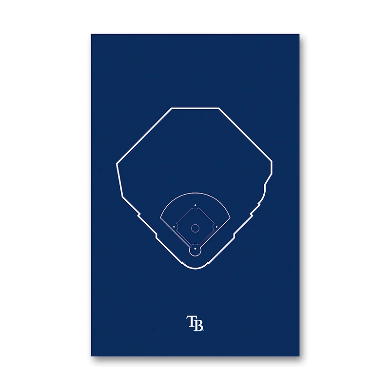 Tampa Bay Rays Tropicana Field 11" x 17" Ballpark Outline Art Poster