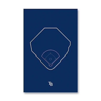 Tampa Bay Rays Tropicana Field 11" x 17" Ballpark Outline Art Poster