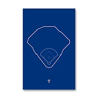 Texas Rangers Globe Life Park 11" x 17" Ballpark Outline Art Poster