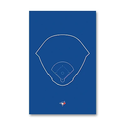 Toronto Blue Jays Rogers Centre 11" x 17" Ballpark Outline Art Poster