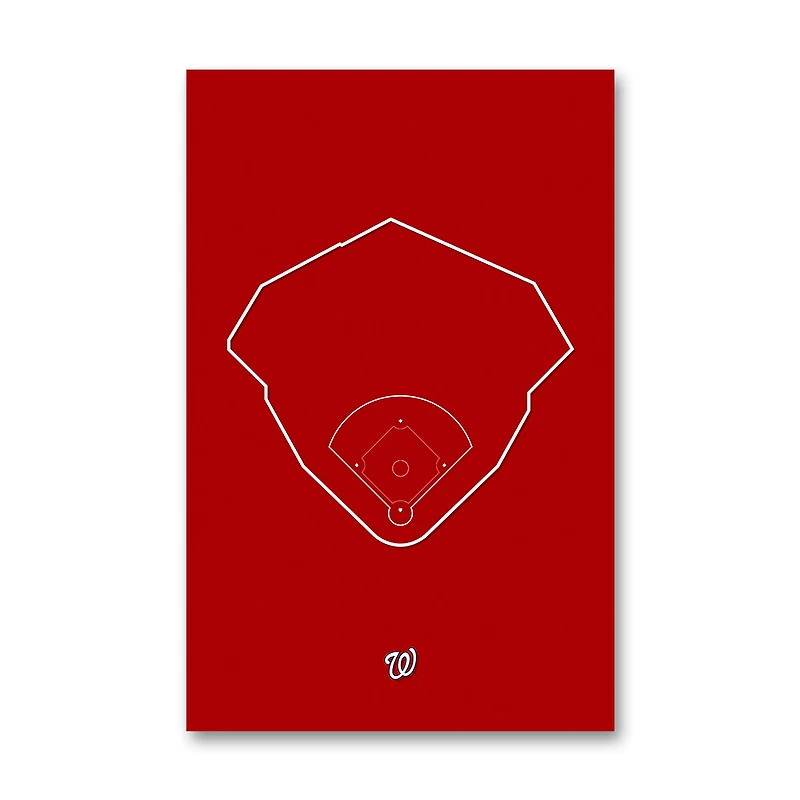 Washington Nationals Nationals Park 11" x 17" Minimalist Art Poster