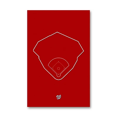 Washington Nationals Nationals Park 11" x 17" Minimalist Art Poster