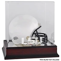 LSU Tigers Mahogany Mini Helmet Logo Display Case with Mirror Back