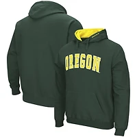 Men's Colosseum Green Oregon Ducks Arch & Logo Tackle Twill Pullover Hoodie