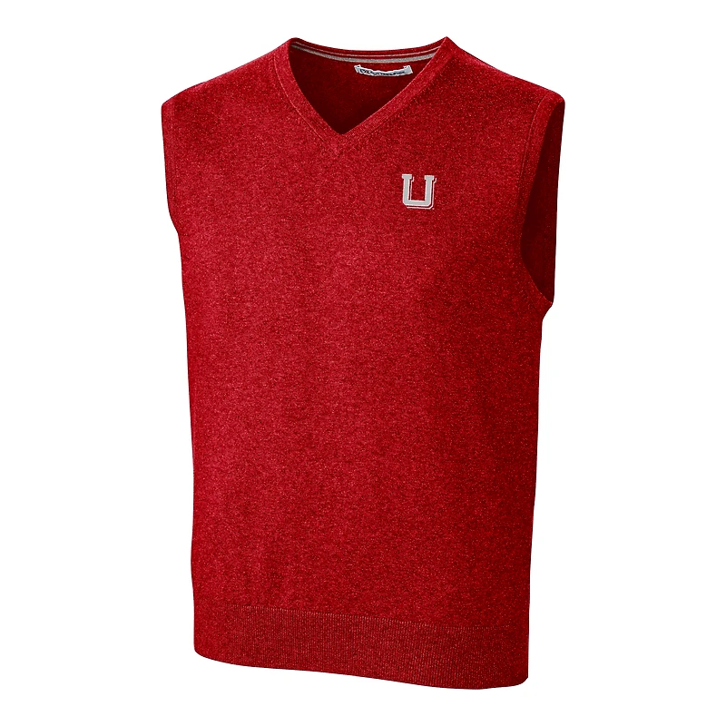 Men's Cutter & Buck Red Utah Utes Lakemont Vault Logo Vest