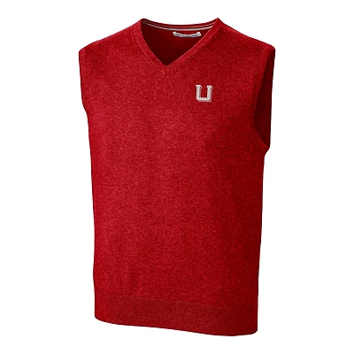 Men's Cutter & Buck Red Utah Utes Lakemont Vault Logo Vest