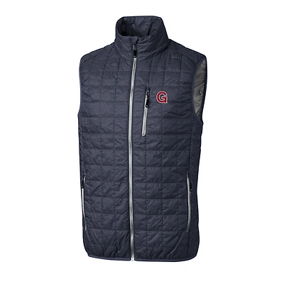 Men's Cutter & Buck Anthracite Gonzaga Bulldogs Rainier Vault Logo Vest