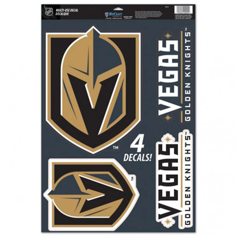 WinCraft Vegas Golden Knights 11" x 17" Multi-Use Decal Sheet