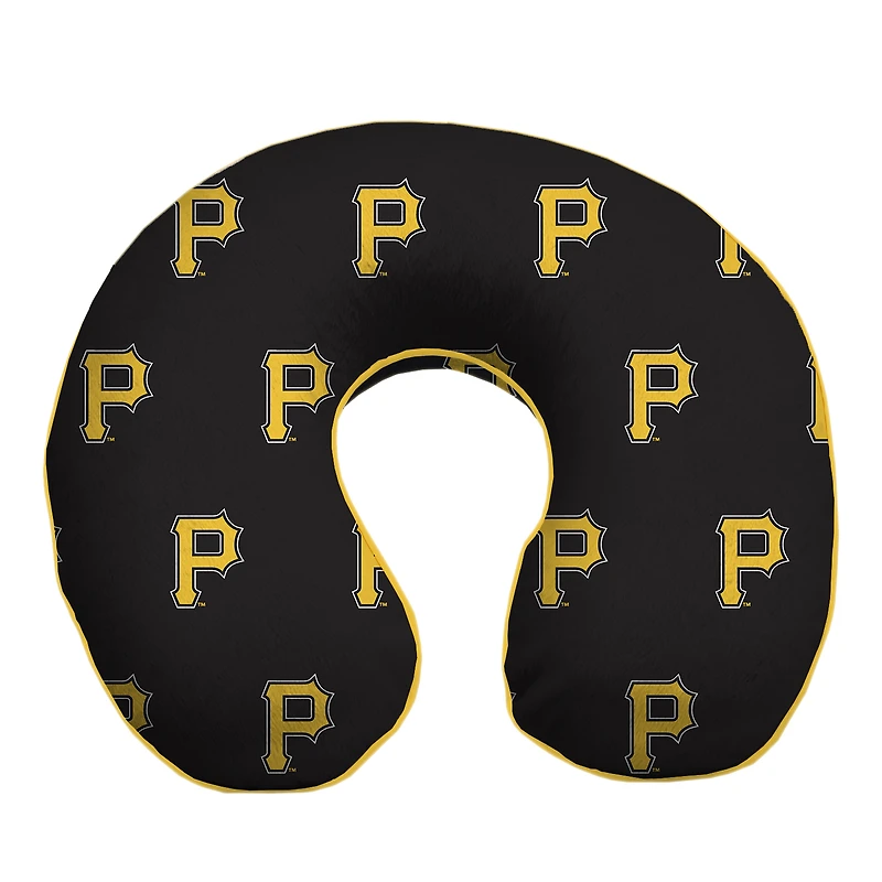 Black Pittsburgh Pirates Memory Foam Travel Pillow