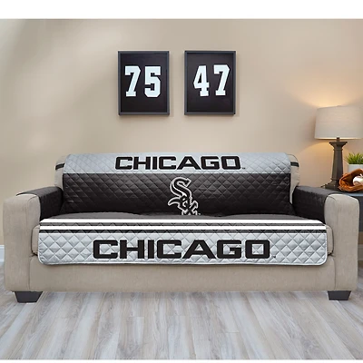 Black Chicago White Sox Sofa Protector