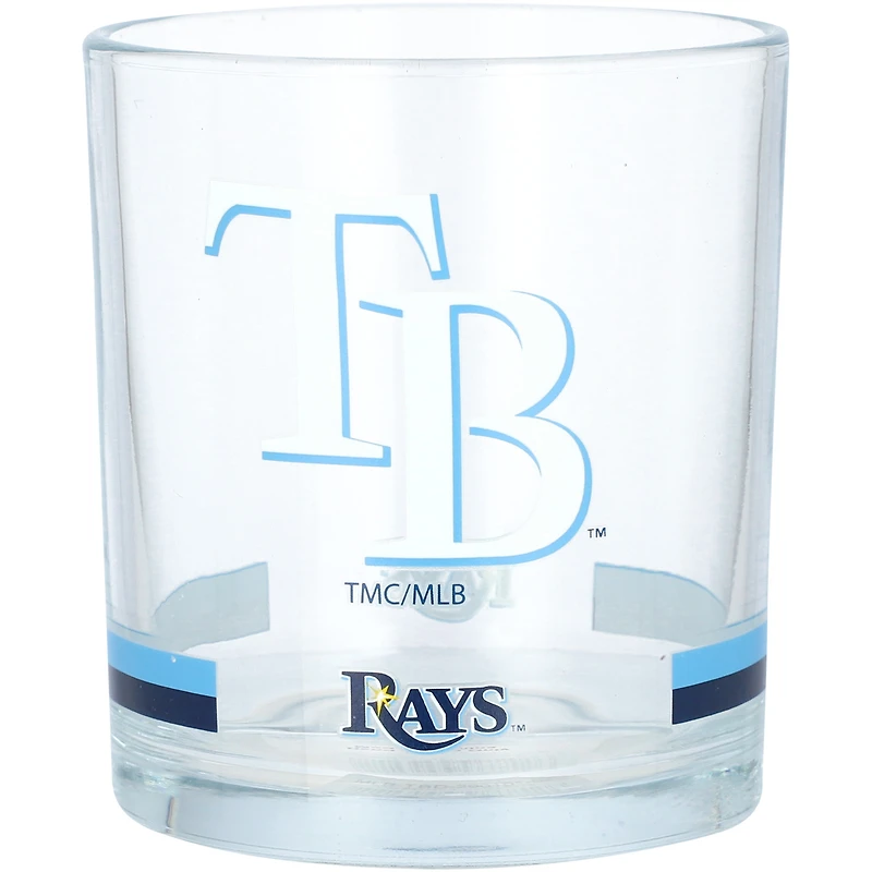 Tampa Bay Rays Banded Rocks Glass