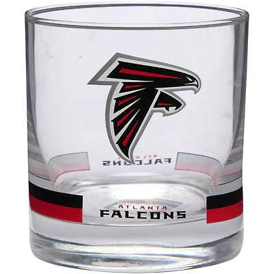 Atlanta Falcons Banded Rocks Glass