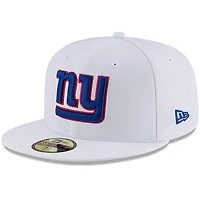 Men's New Era White New York Giants Omaha 59FIFTY Fitted Hat