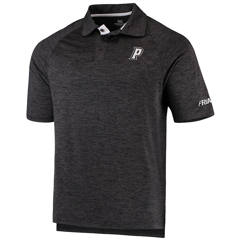 Men's Colosseum Heathered Black Providence Friars Down Swing Polo