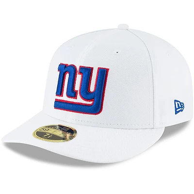 Men's New Era White New York Giants Omaha Low Profile 59FIFTY Fitted Hat