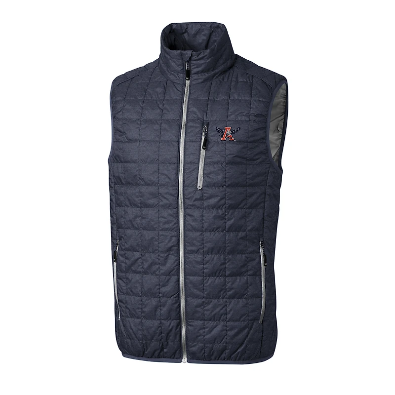 Men's Cutter & Buck Anthracite Auburn Tigers Big & Tall College Vault Rainier Full-Zip Vest