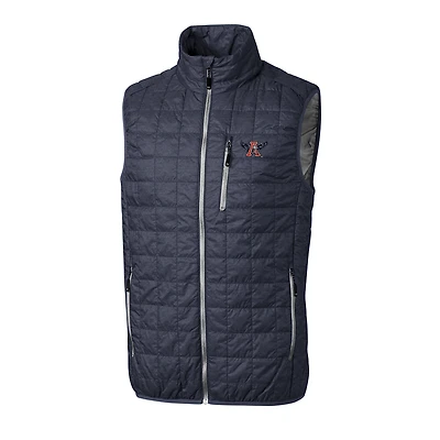 Men's Cutter & Buck Anthracite Auburn Tigers Big & Tall College Vault Rainier Full-Zip Vest