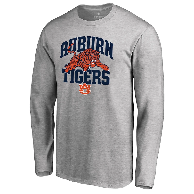 Men's Heathered Gray Auburn Tigers Hometown Collection Long Sleeve T-Shirt
