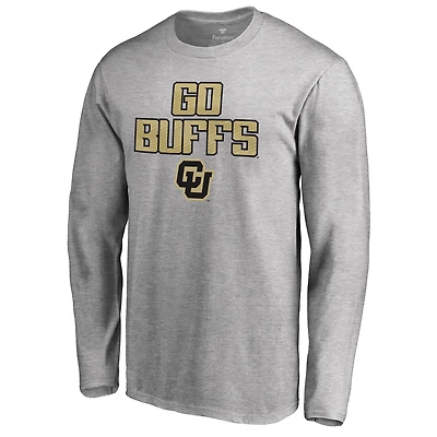 Men's Heathered Gray Colorado Buffaloes Hometown Collection Long Sleeve T-Shirt