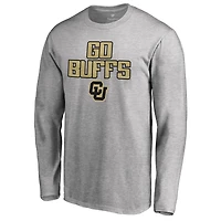 Men's Heathered Gray Colorado Buffaloes Hometown Collection Long Sleeve T-Shirt