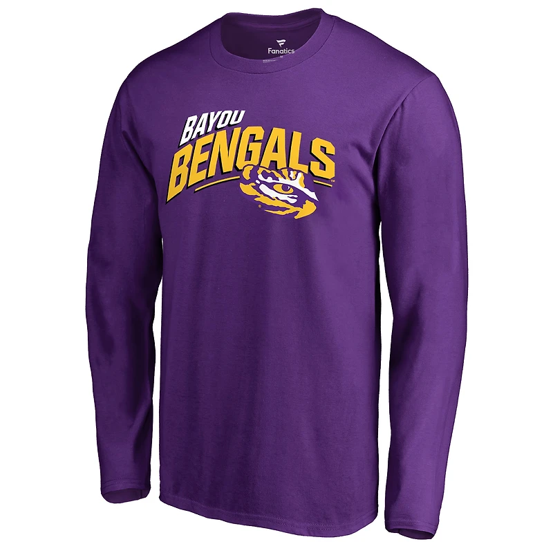 Men's Purple LSU Tigers Hometown Collection Bayou Bengals Long Sleeve T-Shirt