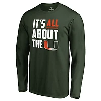 Men's Green Miami Hurricanes Hometown Collection All About The U Long Sleeve T-Shirt