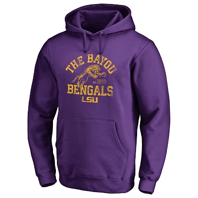 Men's Purple LSU Tigers Primary Hometown Collection Pullover Hoodie