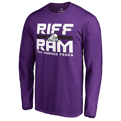 Men's Purple TCU Horned Frogs Hometown Collection Riff Ram Long Sleeve T-Shirt