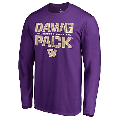 Men's Purple Washington Huskies Hometown Collection Dawg Pack Long Sleeve T-Shirt