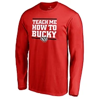 Men's Red Wisconsin Badgers Team Hometown Collection Long Sleeve T-Shirt