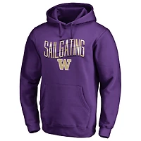 Men's Purple Washington Huskies Logo Hometown Collection Pullover Hoodie