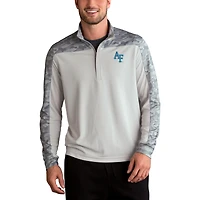 Men's Gray Air Force Falcons Vansport Pro Camo Block Half-Zip Pullover Jacket