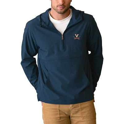 Men's Navy Virginia Cavaliers Stretch Anorak Half-Zip Pullover Jacket