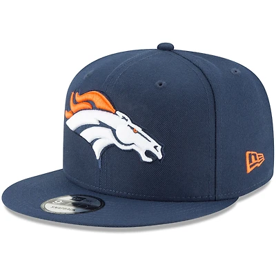 Men's New Era Navy Denver Broncos Basic 9FIFTY Adjustable Snapback Hat