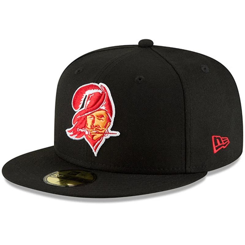 Men's New Era Black Tampa Bay Buccaneers Omaha Throwback 59FIFTY Fitted Hat