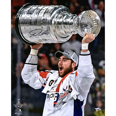 Tom Wilson Washington Capitals 2018 Stanley Cup Champions Autographed 16" x 20" Raising Cup Photograph