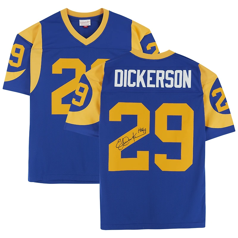 Eric Dickerson Los Angeles Rams Autographed 1984 Throwback Mitchell & Ness Blue Replica Jersey with "HOF 99" Inscription