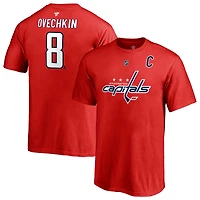 Youth Alexander Ovechkin Red Washington Capitals Authentic Stack Player Name & Number T-Shirt