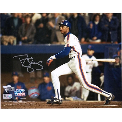 Darryl Strawberry New York Mets Autographed 8'' x 10'' 1986 World Series Hitting Photograph